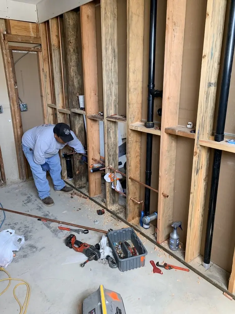 Commercial rough-in plumbing for Gas Line Repair in Irvington